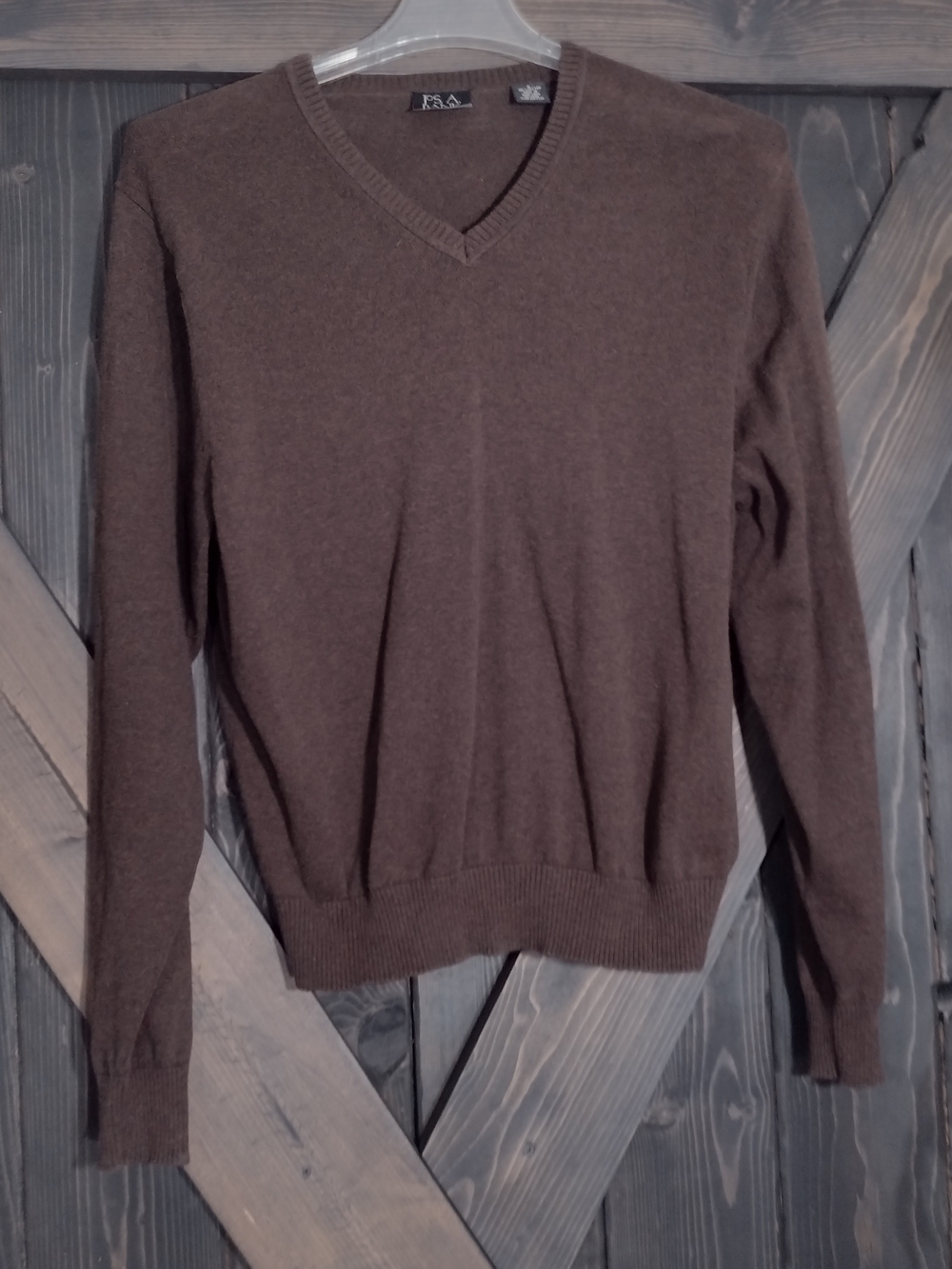 Jos. A. Bank Men's Brown Knit Sweater Sz Small 100%cotton Business Casual